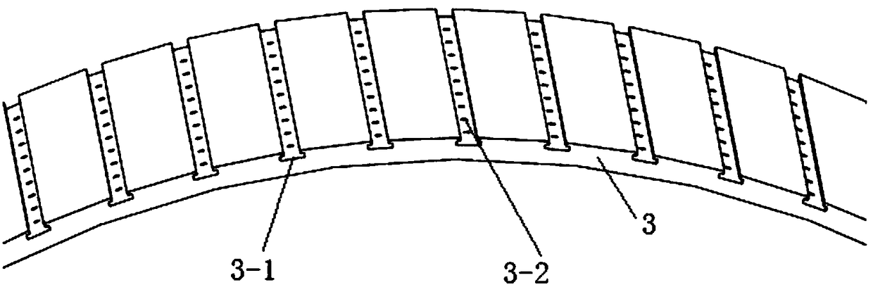 Modular structure of motor stator and outer rotor of mine hoist