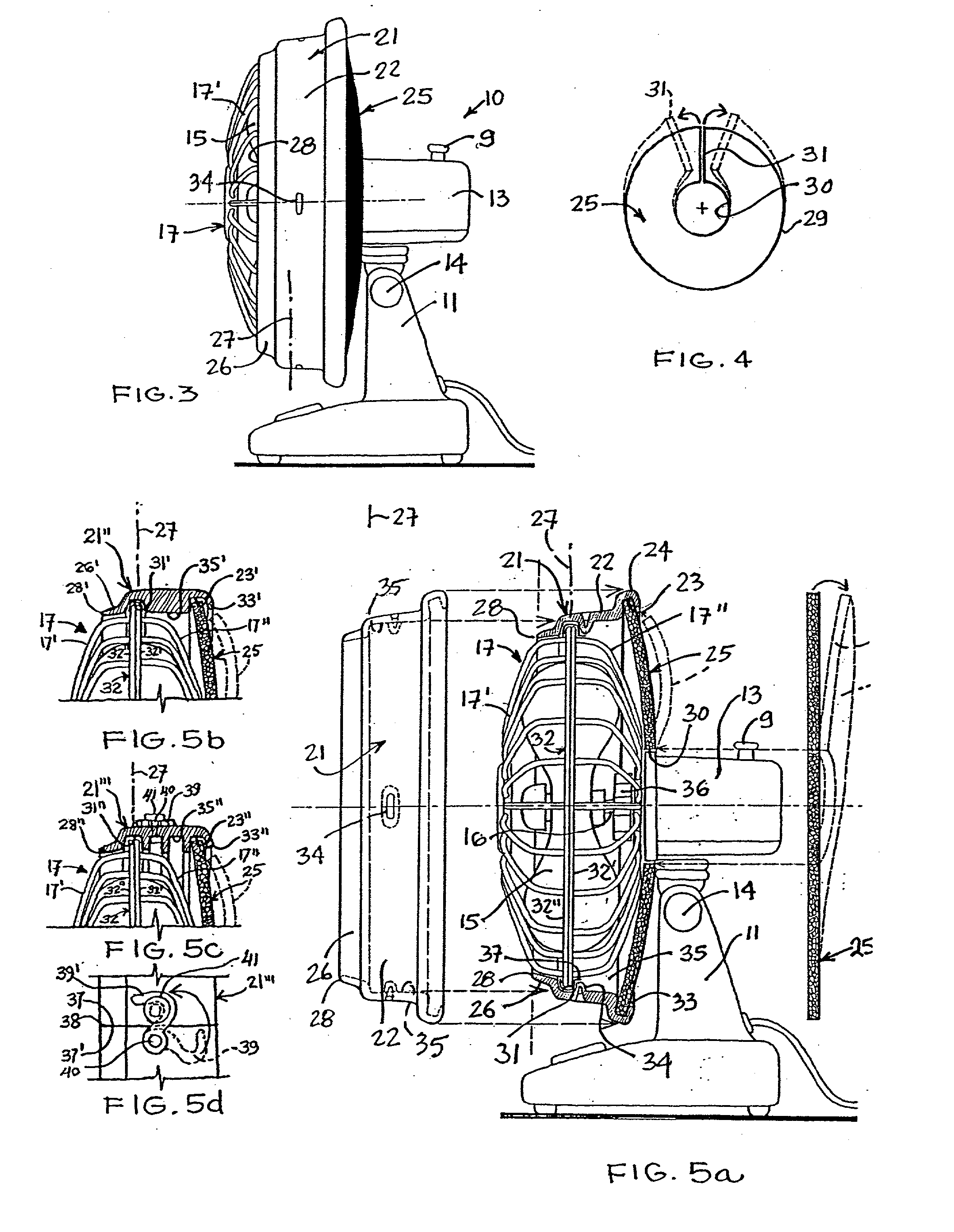 Air filter system for a free-standing air blowing fan