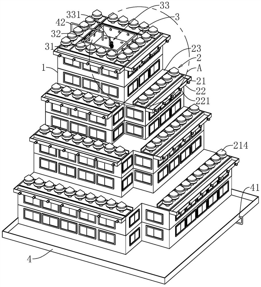 Vertical greening building with high rainwater utilization rate