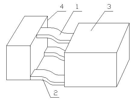 MEMS-based interdigital gap beam structure energy collector and manufacturing method thereof