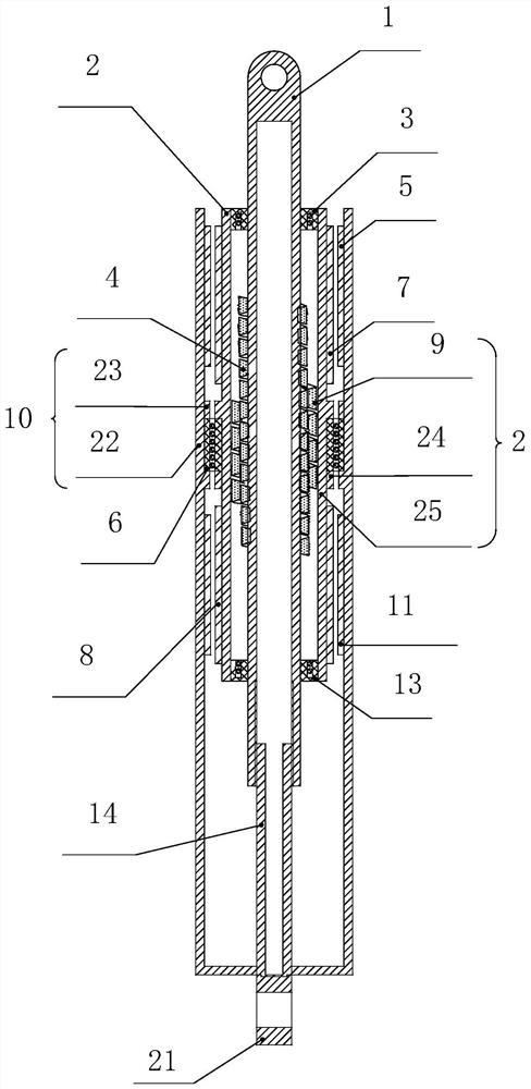 Magnetic lead screw type axial eddy current damper