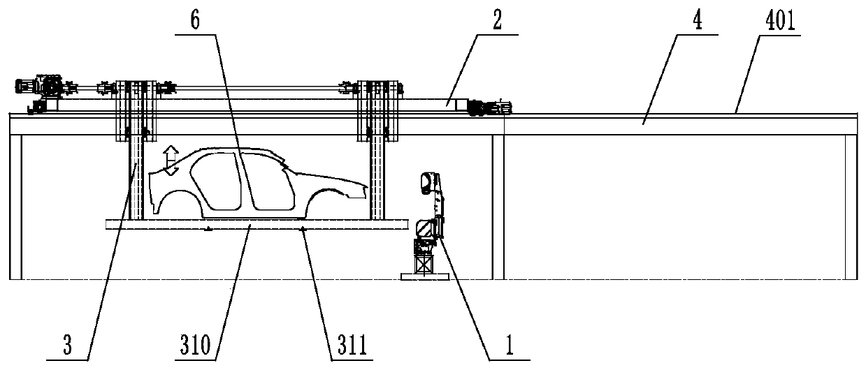 A robot lifting conveyor