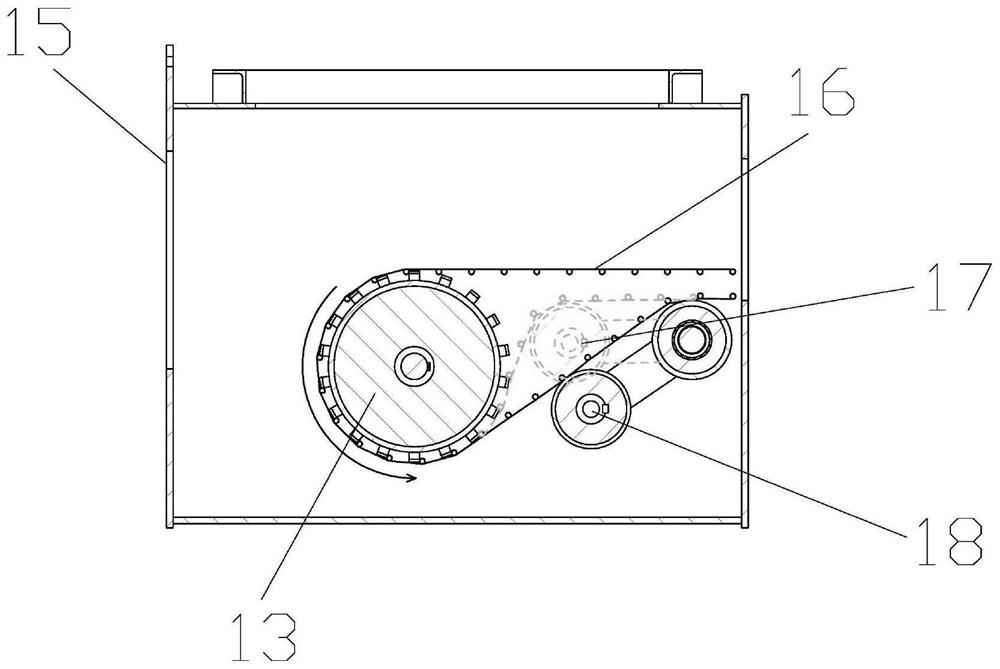 Degreasing mesh belt automatic tensioning structure for continuous degreasing sintering furnace