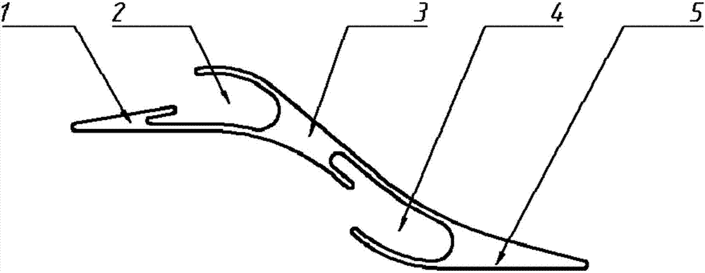 A high-speed air intake filter device inertia stage blade