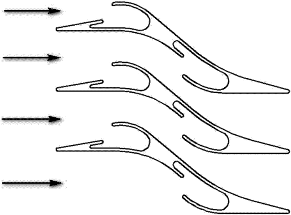 A high-speed air intake filter device inertia stage blade