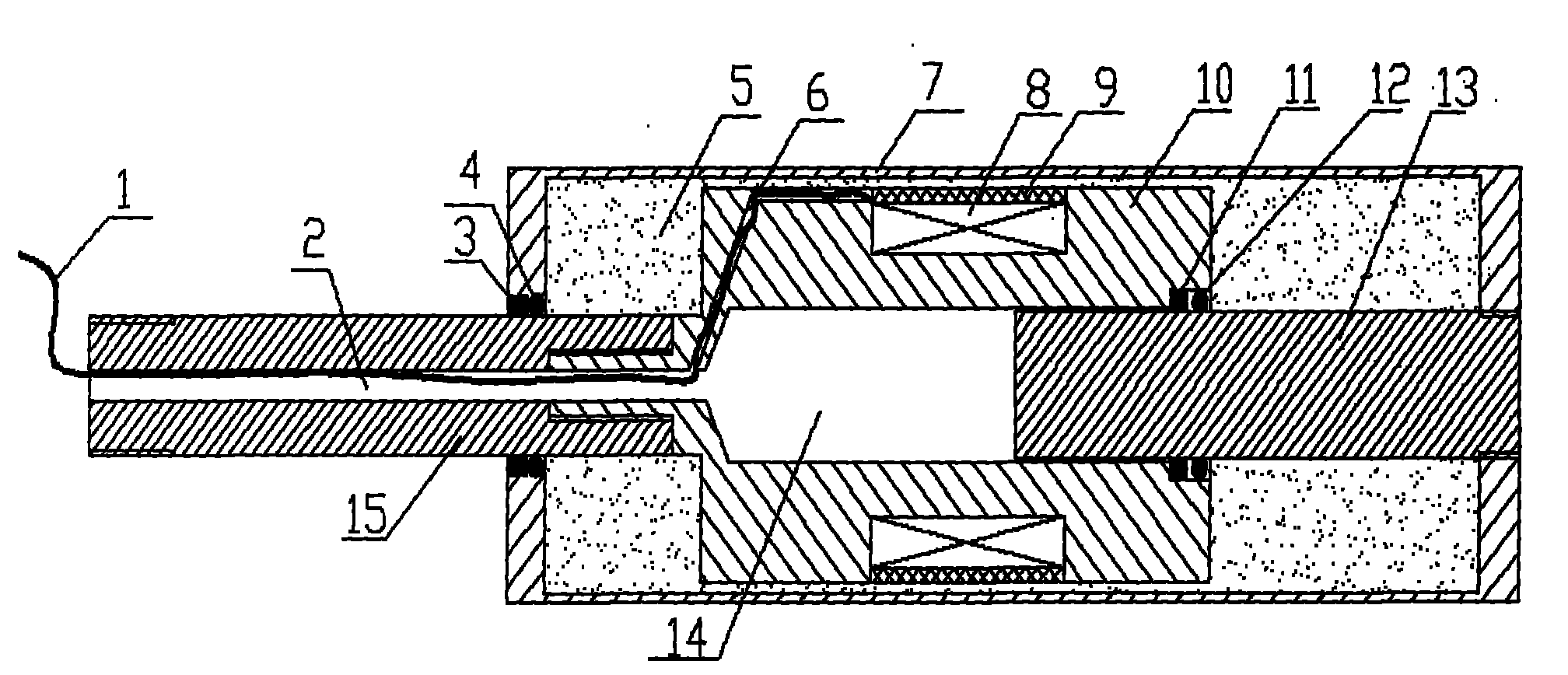 Built-in bar-type magneto-rheological damper