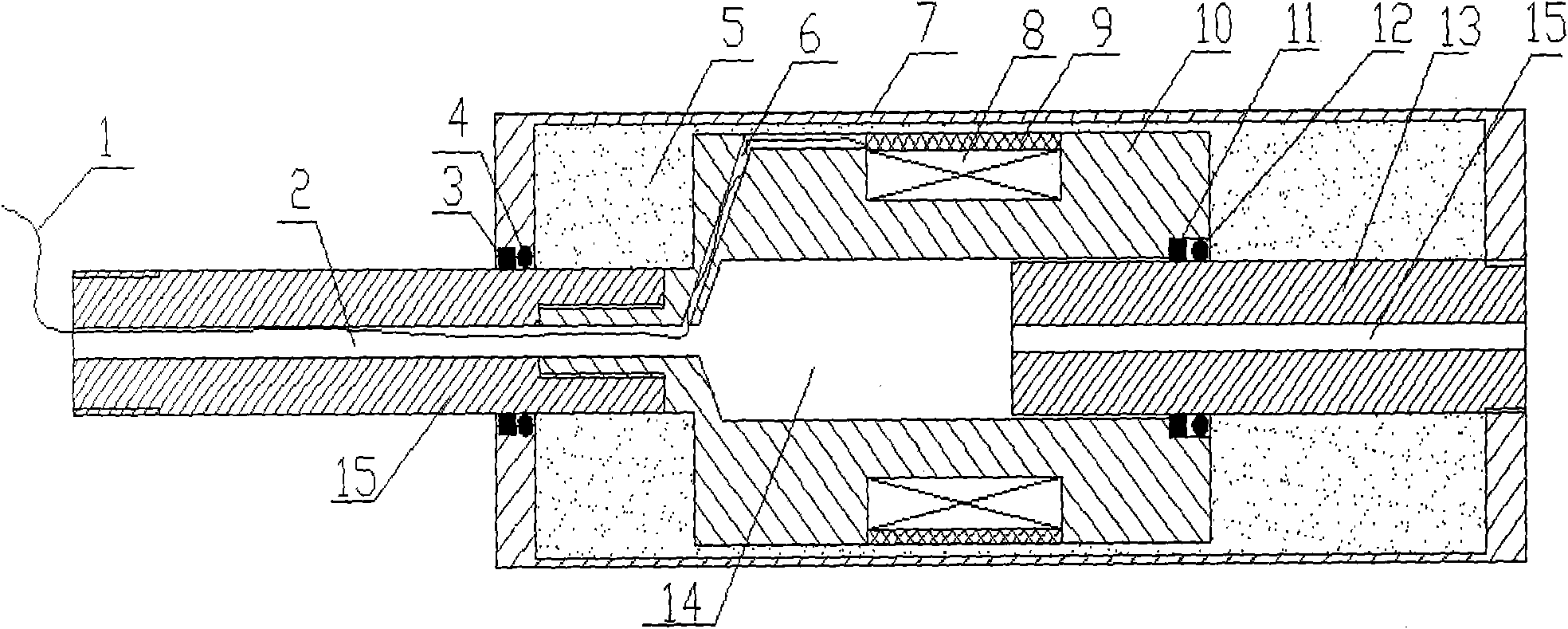 Built-in bar-type magneto-rheological damper