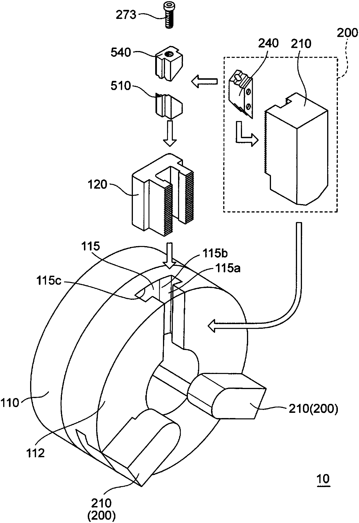 Chuck, stepped jaw, and machine tool