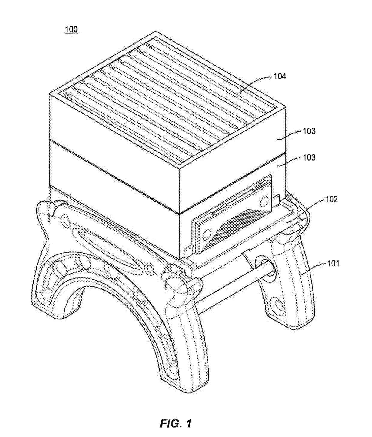 Bee hive bottom board system with an 8-frame adapter and robbing screen