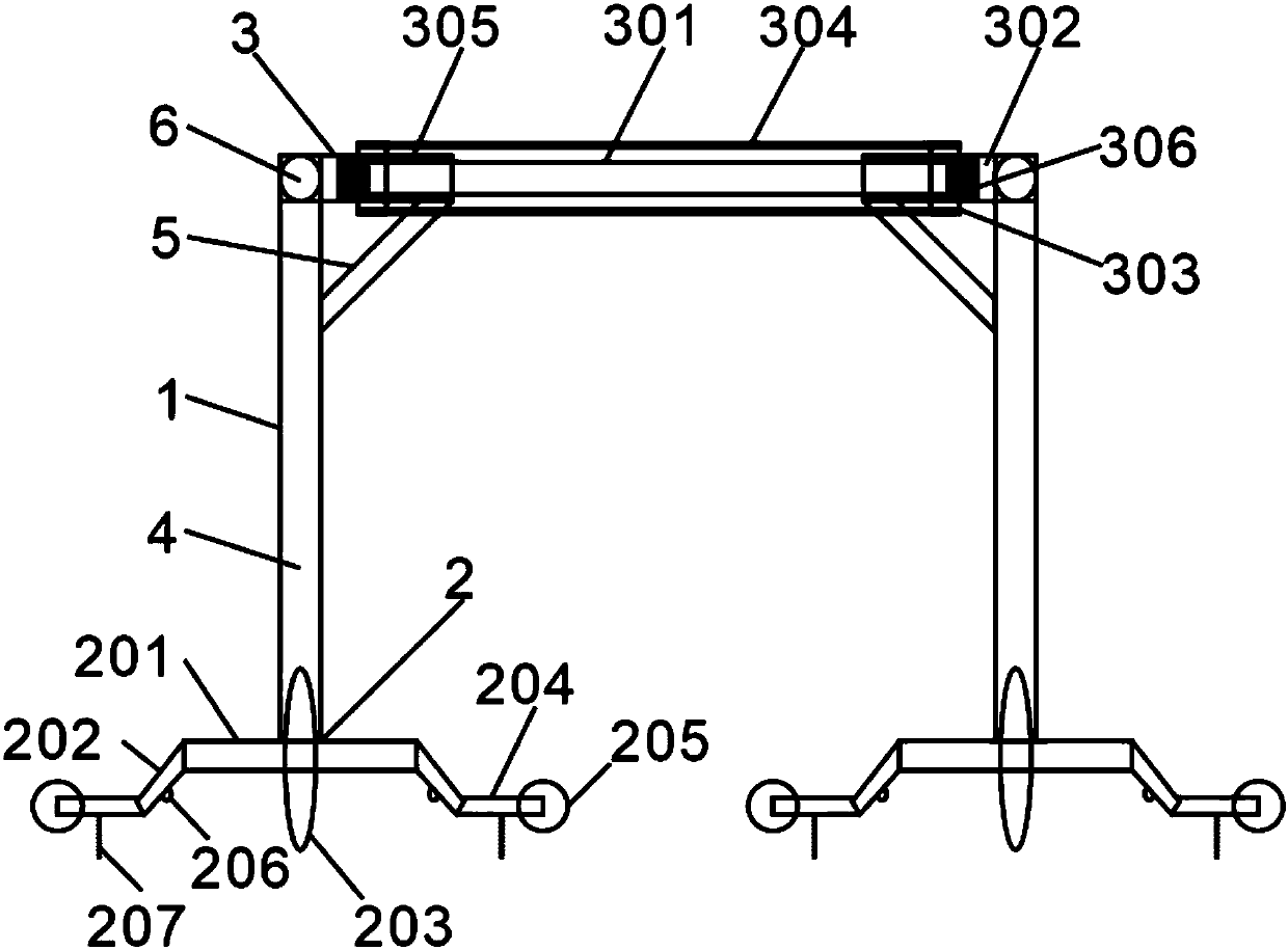 Split type portal frame structure for wind pipe type fertilizer dryer