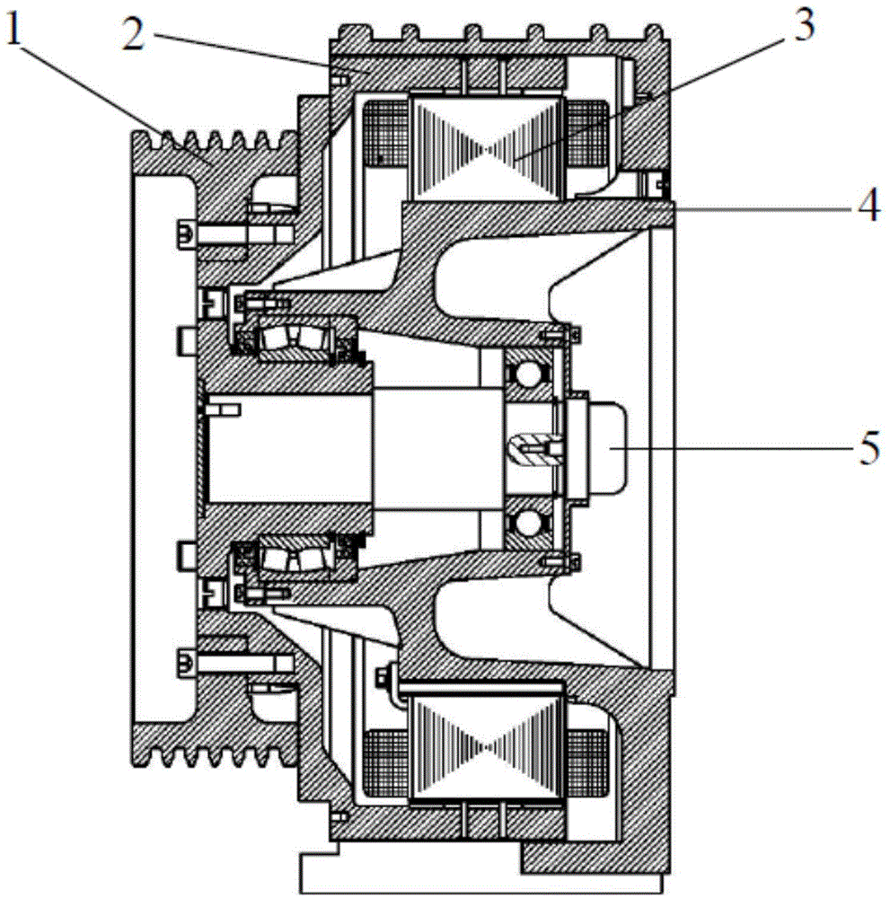 Mixing torque motor and traction machine adopting same