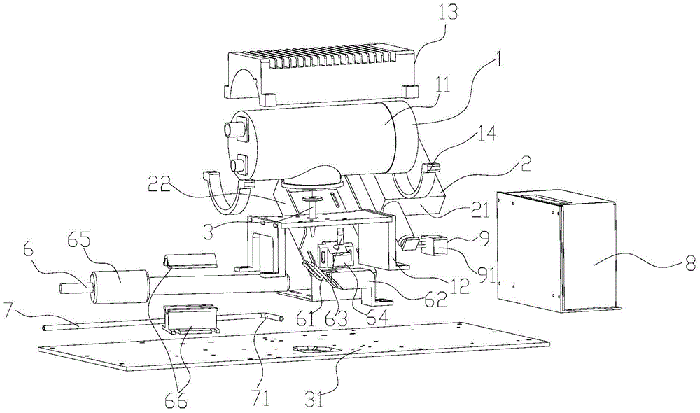 An up-illuminated X-ray fluorescence spectrometer and its control method