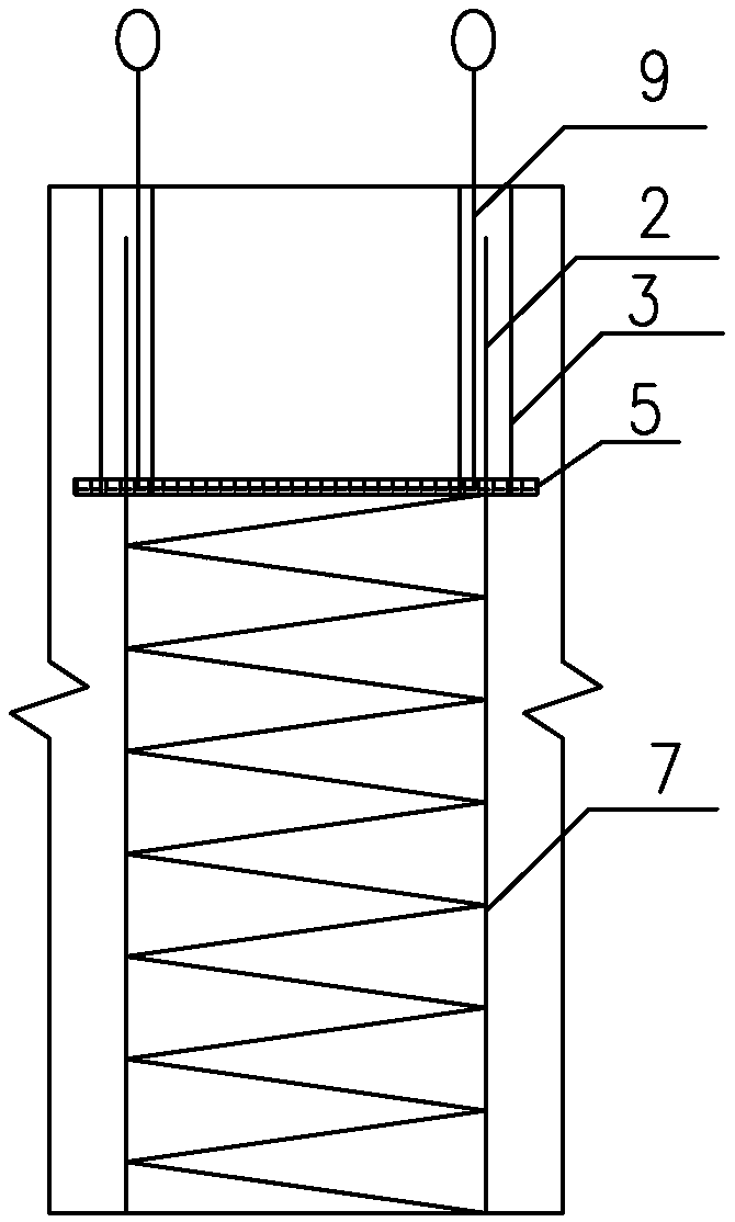 A method for integral rapid lifting of bored pile head pre-buried without drilling circumcision