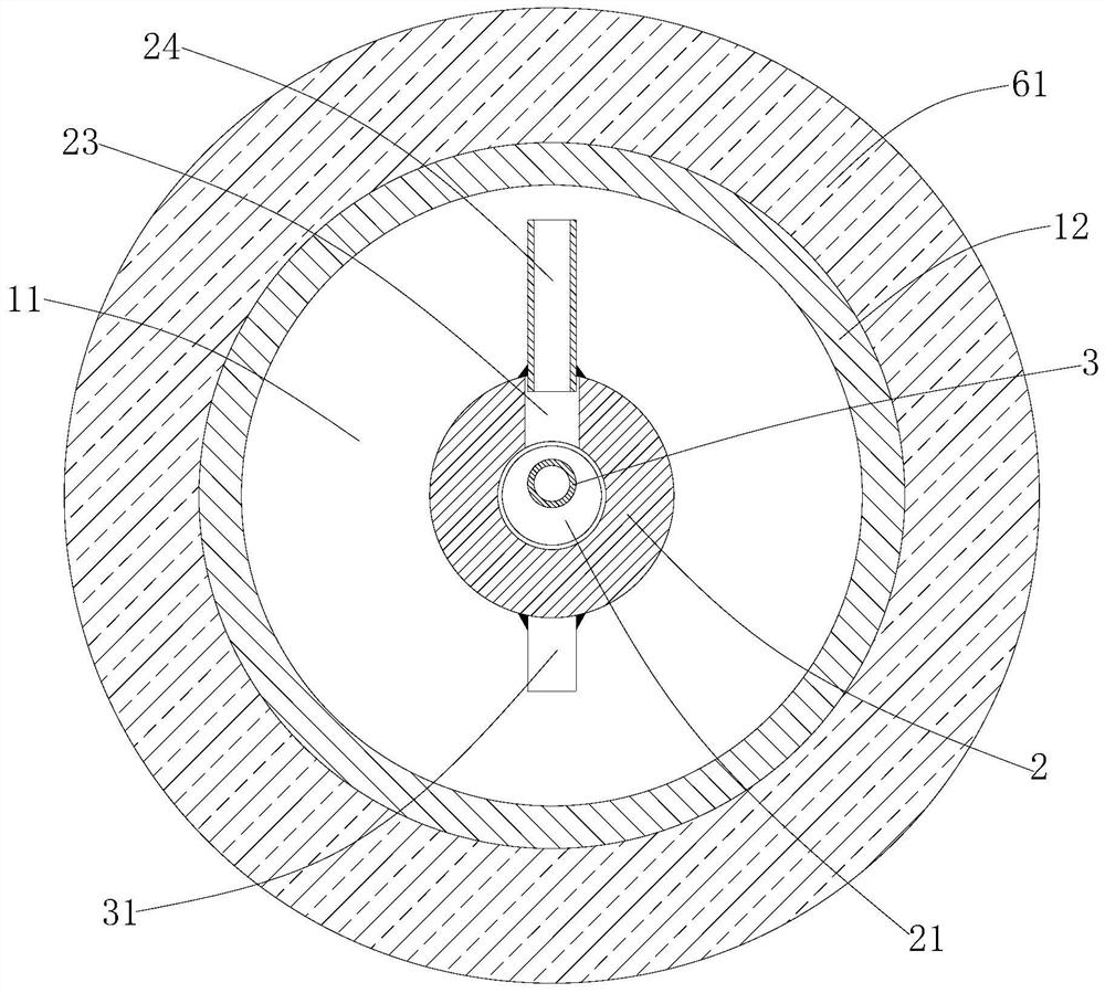 Inner stator motor cooling device, motor and inner stator motor cooling method