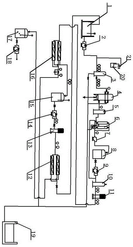 Recycling treatment device for wastewater containing copper cyanide