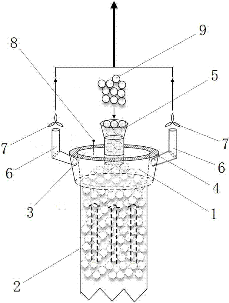 Waste heat collecting device for superhigh temperature shaft kiln feeding end