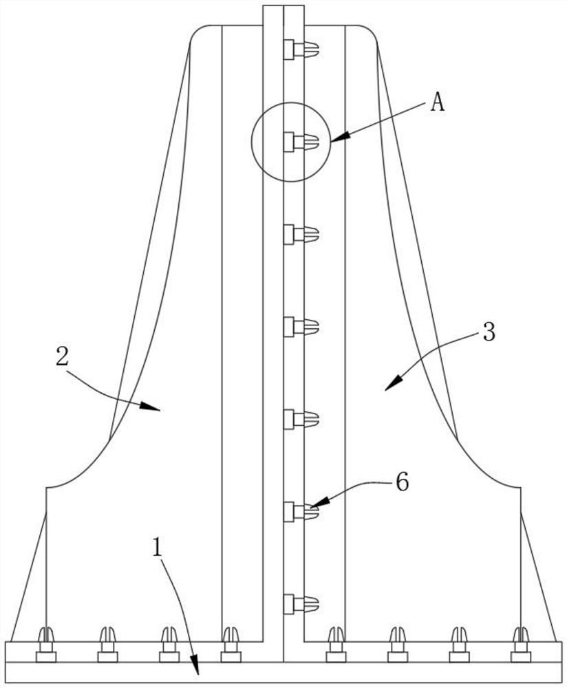 Combined plastic mold for cast-in-situ mold plate shaping and with fastening structure and processing process thereof