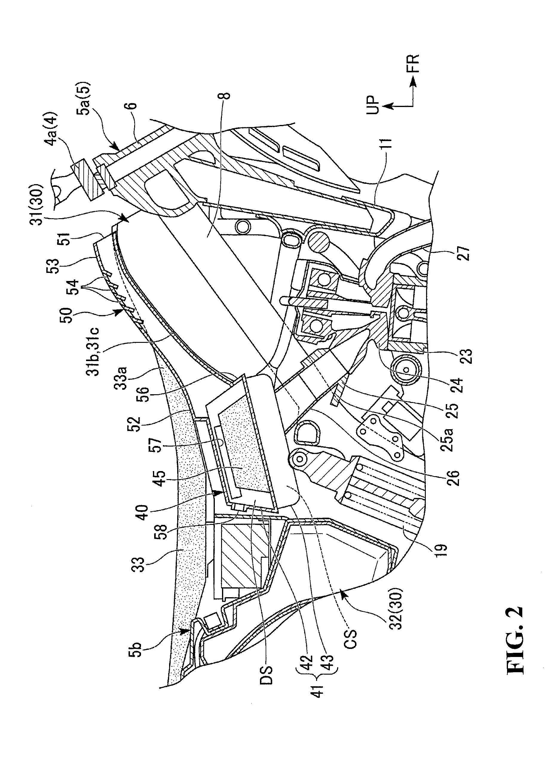 Air intake system of saddle-ride type vehicle