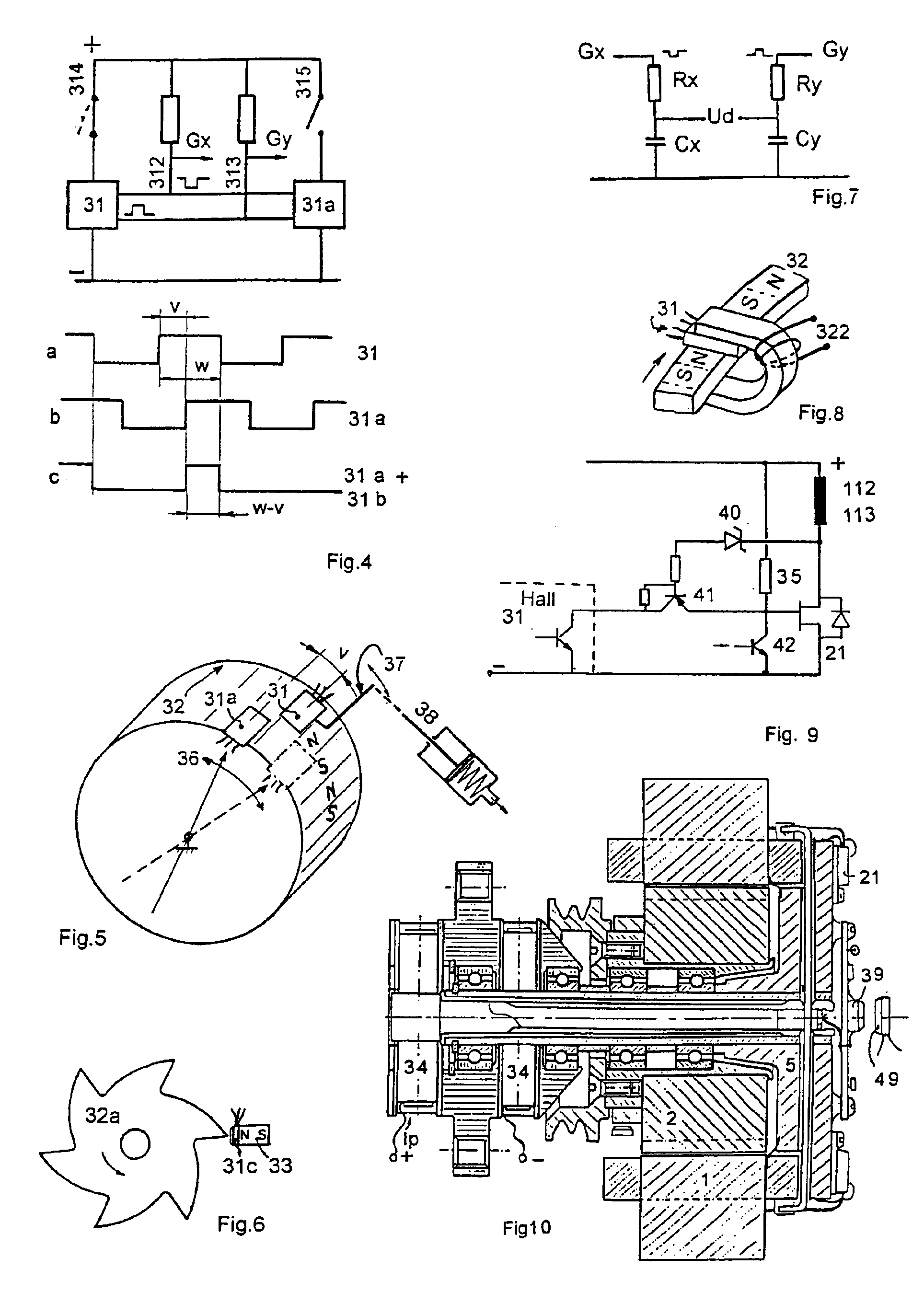 Method and circuits for controlling the power of an electronically switched, two-phase reluctance machine