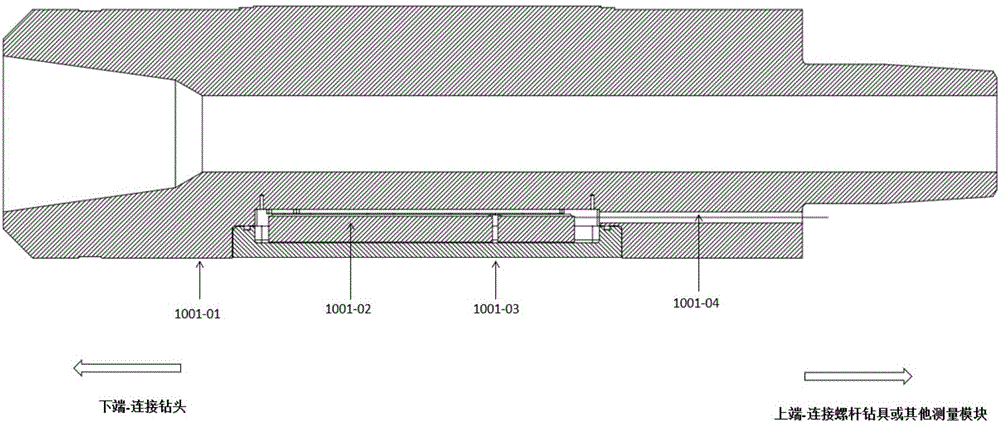 Power supply type near-bit geological guiding measuring short section not provided with power source