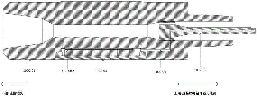 Power supply type near-bit geological guiding measuring short section not provided with power source