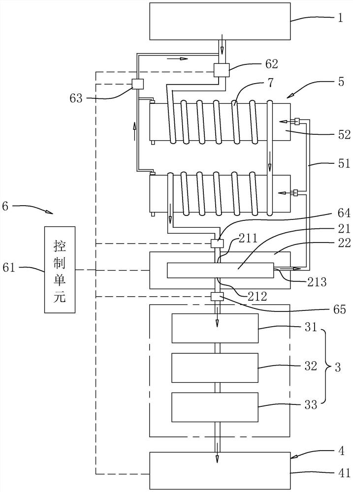 Membrane tube test platform for hydrogen purification and testing method thereof