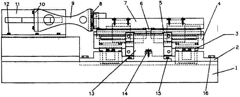 Linear platform of double-shaft floating stator