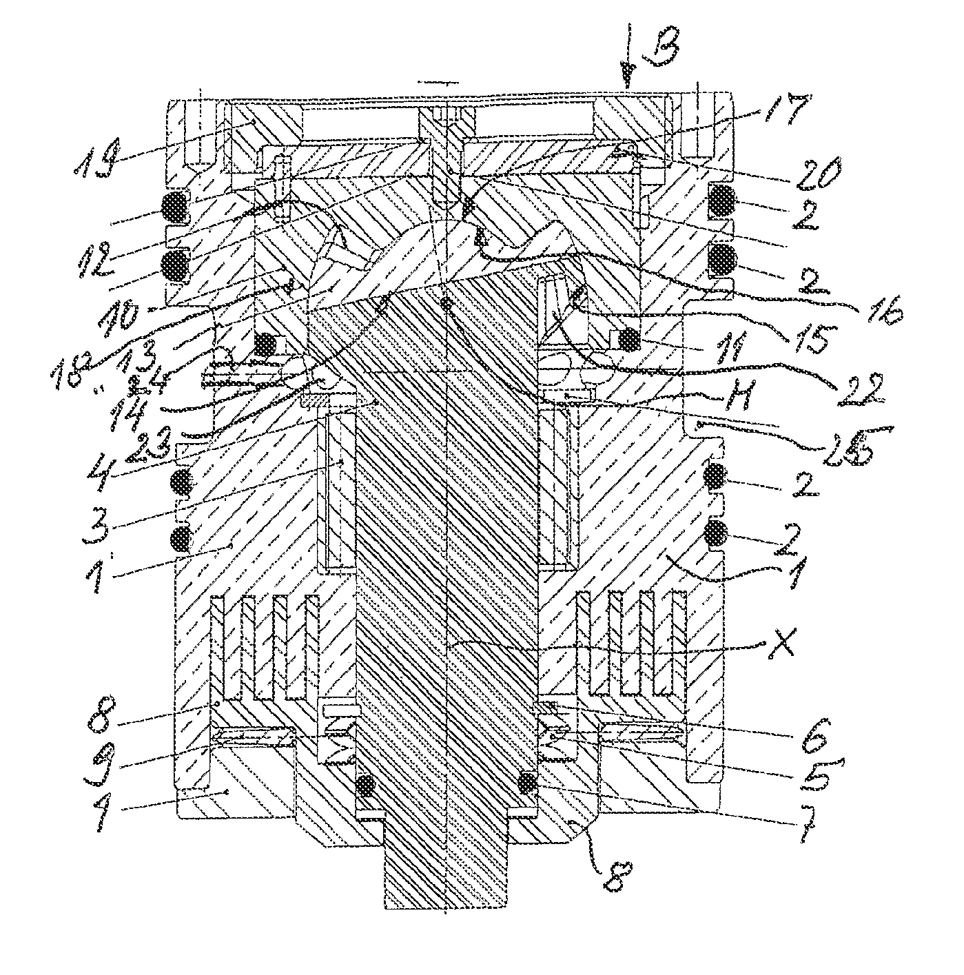 Pump or motor for liquid or gaseous media