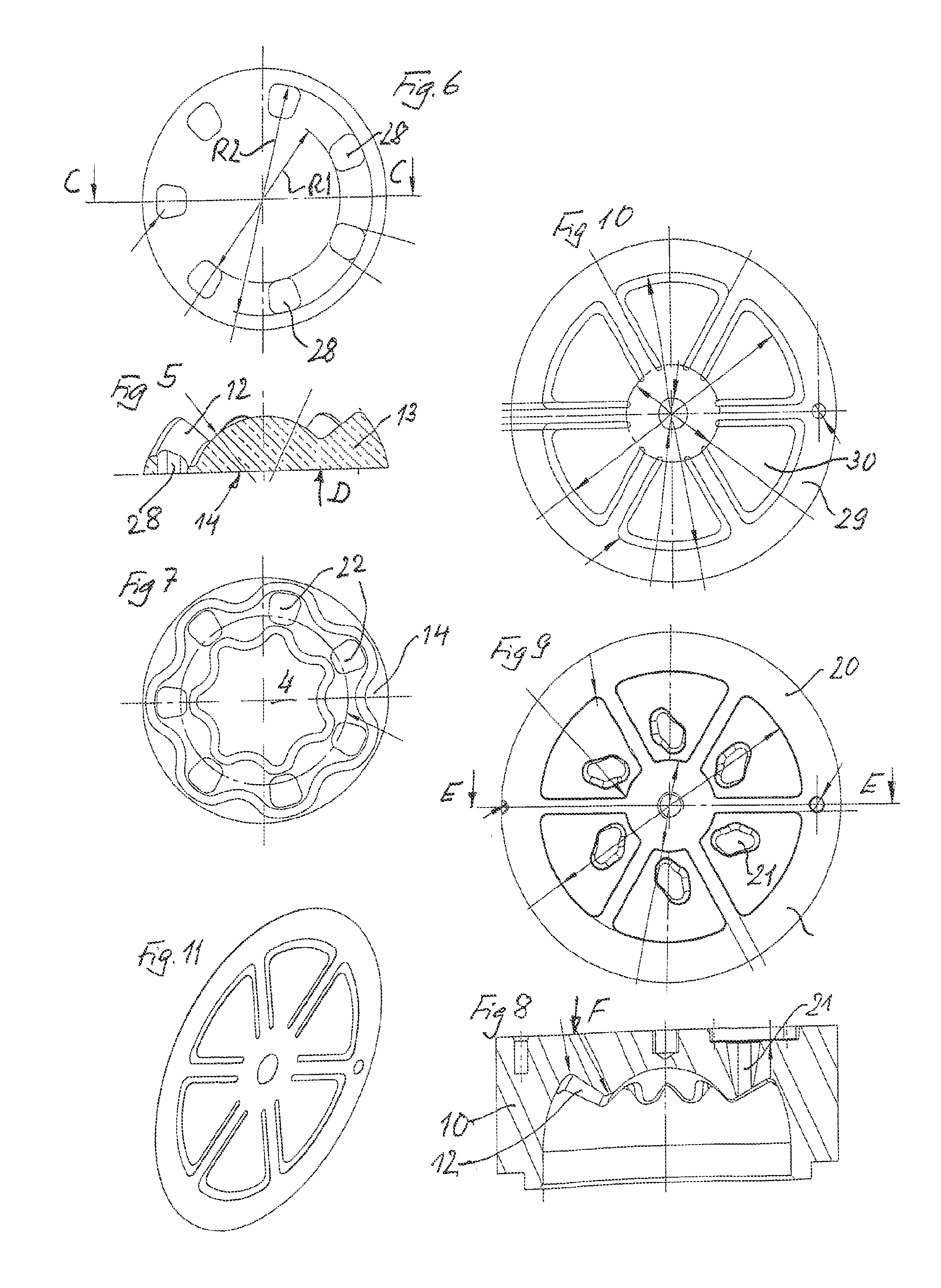 Pump or motor for liquid or gaseous media