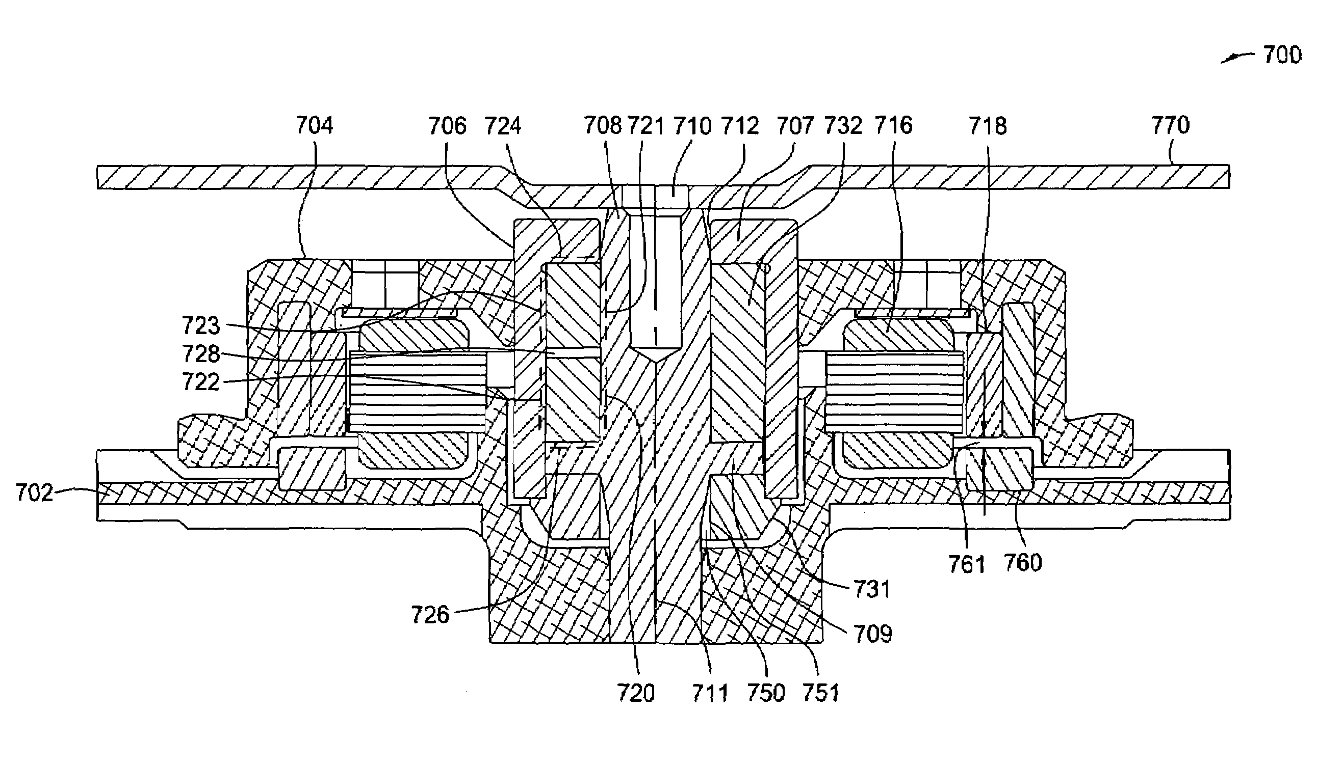 Fluid dynamic bearing configured with an orbital ring for higher efficiency