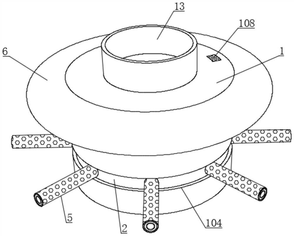 Internal variable pressure autorotation type water body bioremediation device