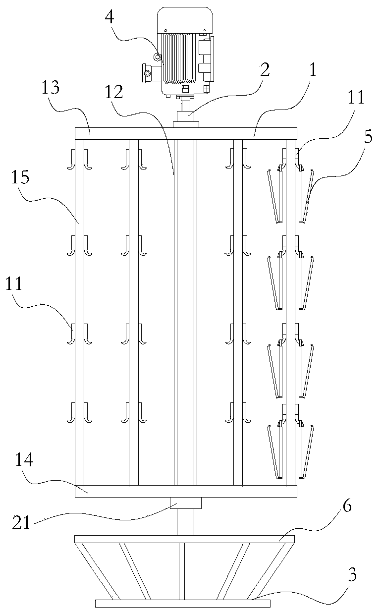 Method for preparing preserved vegetable dried pork and drying rack for preserved vegetable dried pork