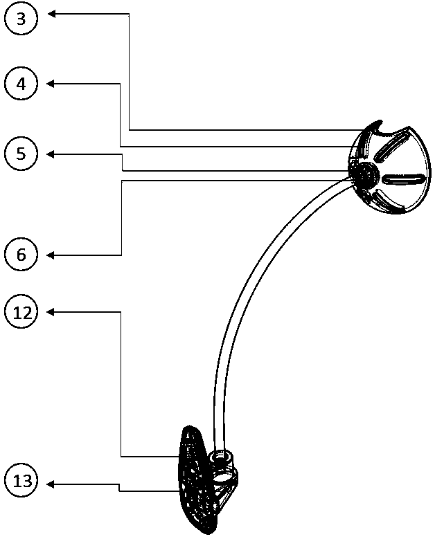 Medical breast fixing device for ultrasonic examination