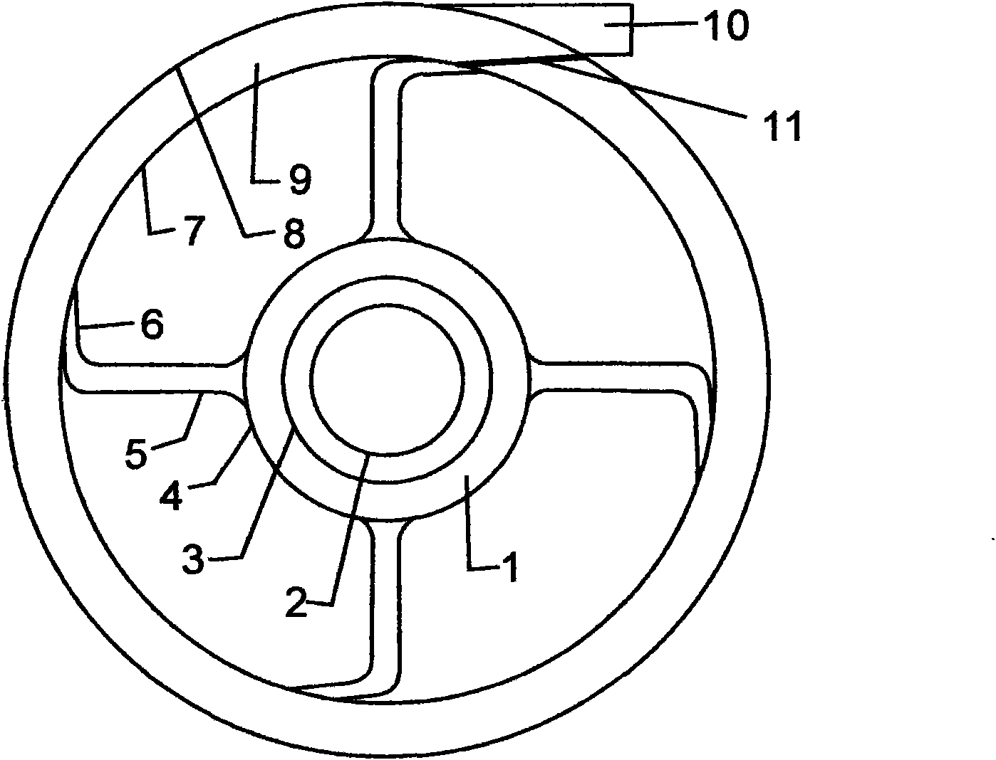 Combined wind turbine set