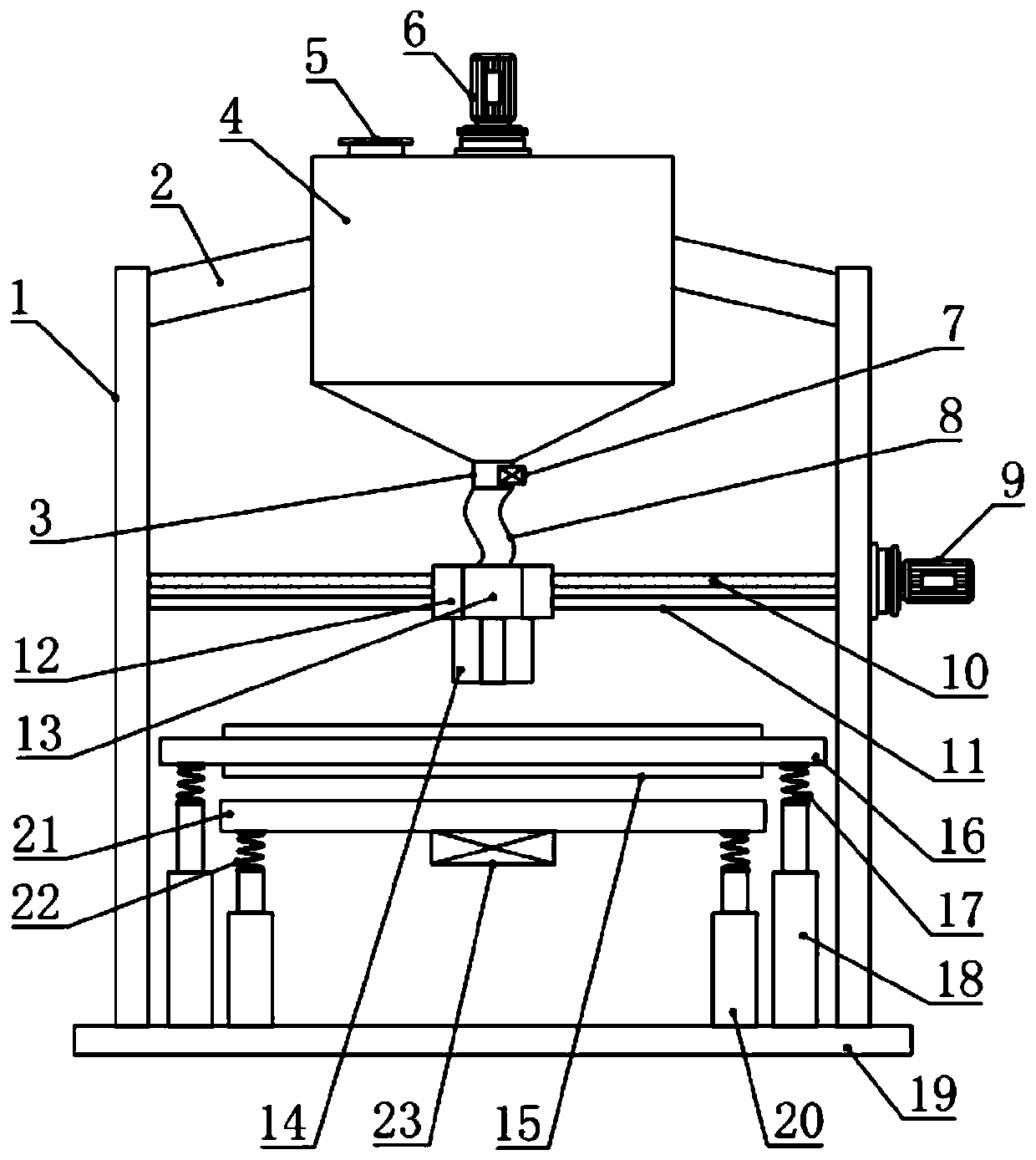 Prefabricated concrete sandwich heat preservation board production device