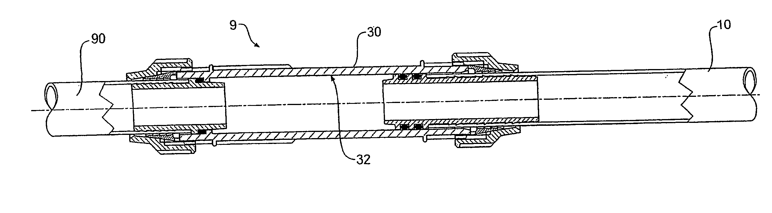 Slip type pipe joint