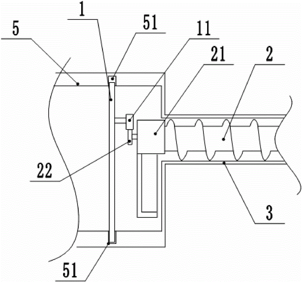 Anti-blocking discharging device of discharging hole of cement grinding mill