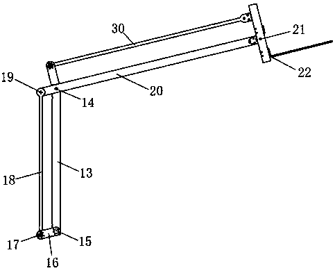 Four-freedom-degree hybrid driving mechanism type forklift robot