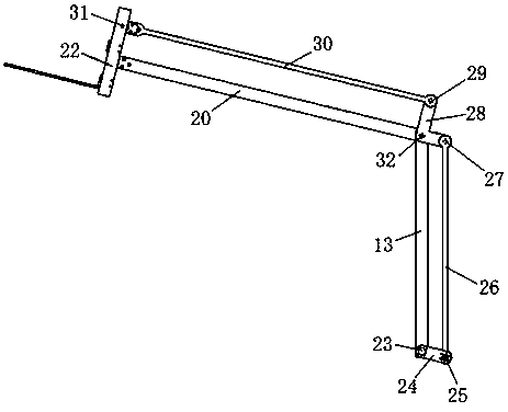 Four-freedom-degree hybrid driving mechanism type forklift robot