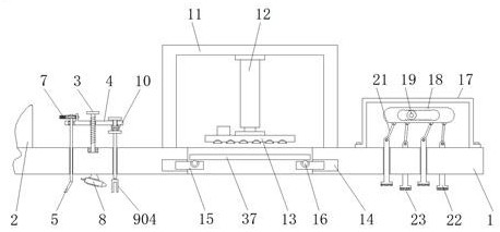 A mobile municipal floor tile automatic laying device for municipal buildings