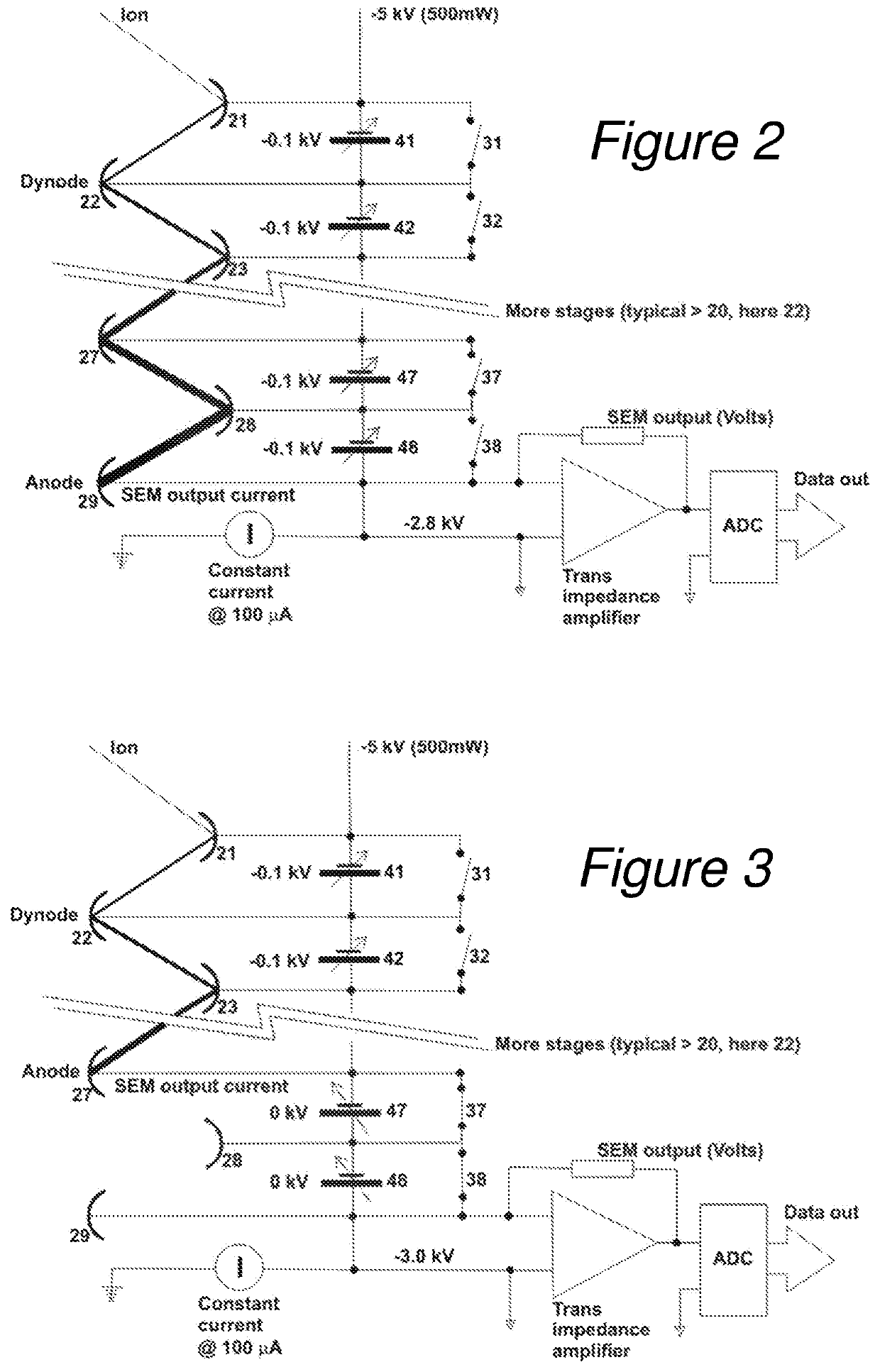 Mass spectrometer having multi-dynode multiplier(s) of high dynamic range operation