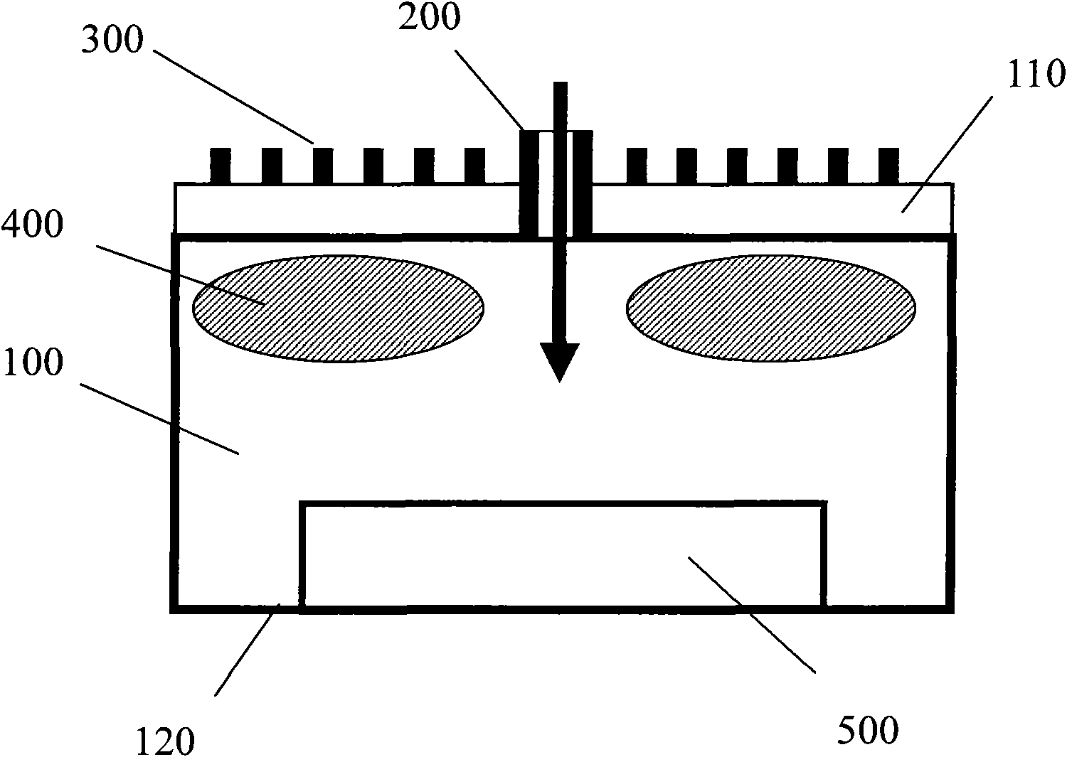 Plasma treatment device with diffused dissociation