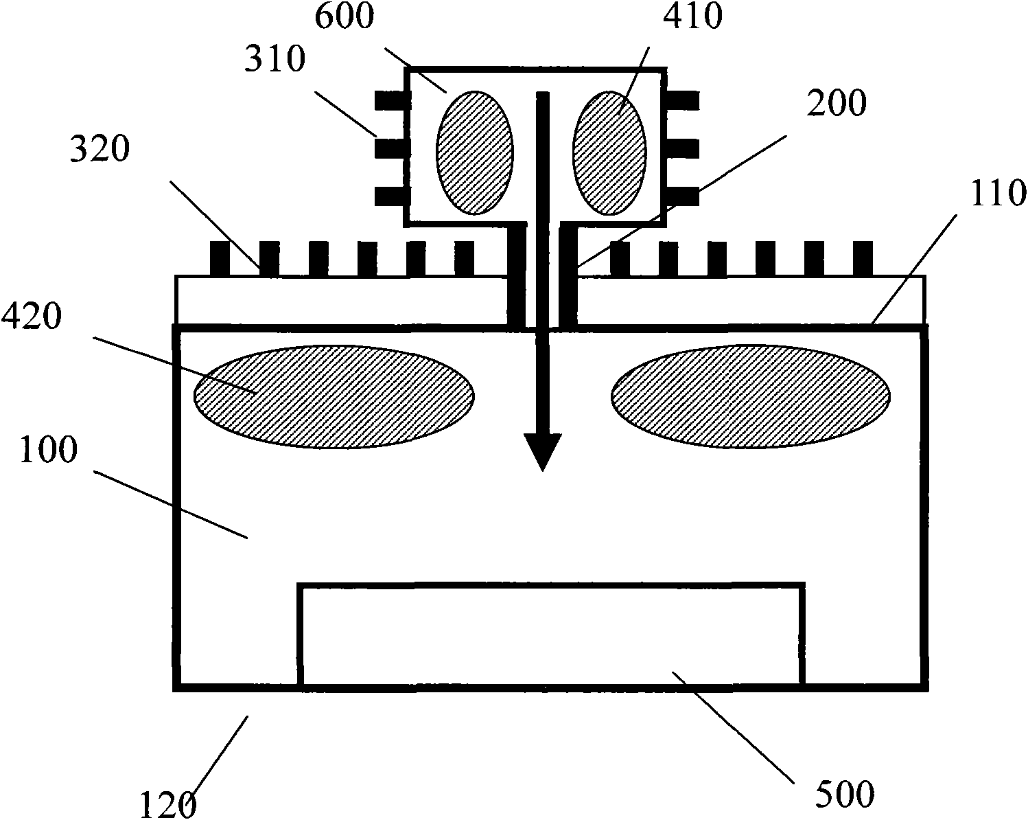 Plasma treatment device with diffused dissociation