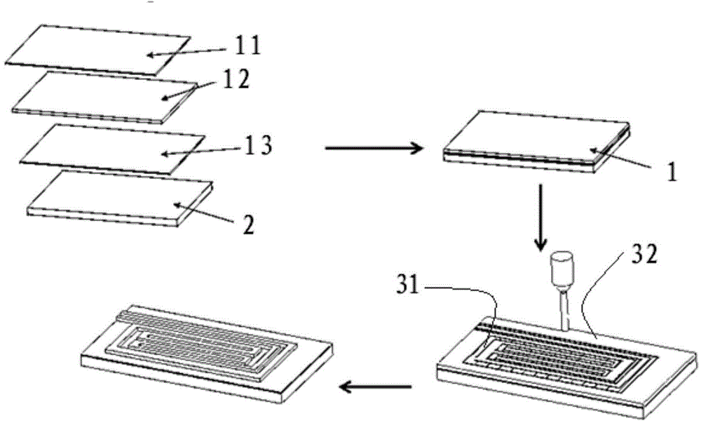 Thick metal circuit board in NFC or wireless charging technology and manufacturing method thereof