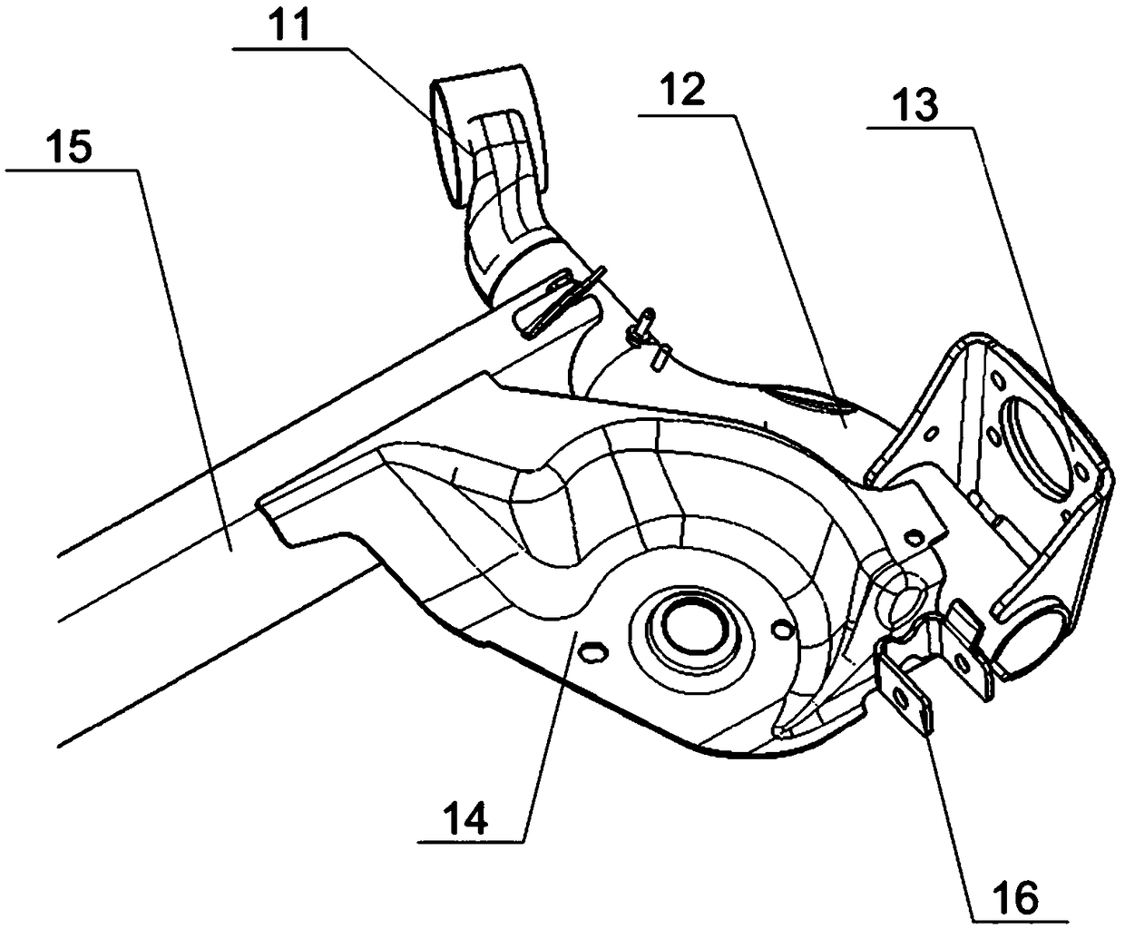 A torsion beam hub bracket assembly