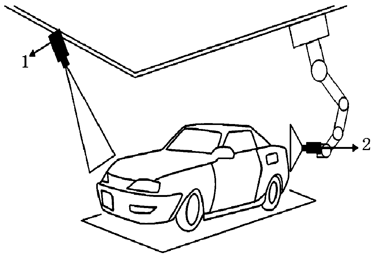 Oil filter target recognition and positioning method based on machine version