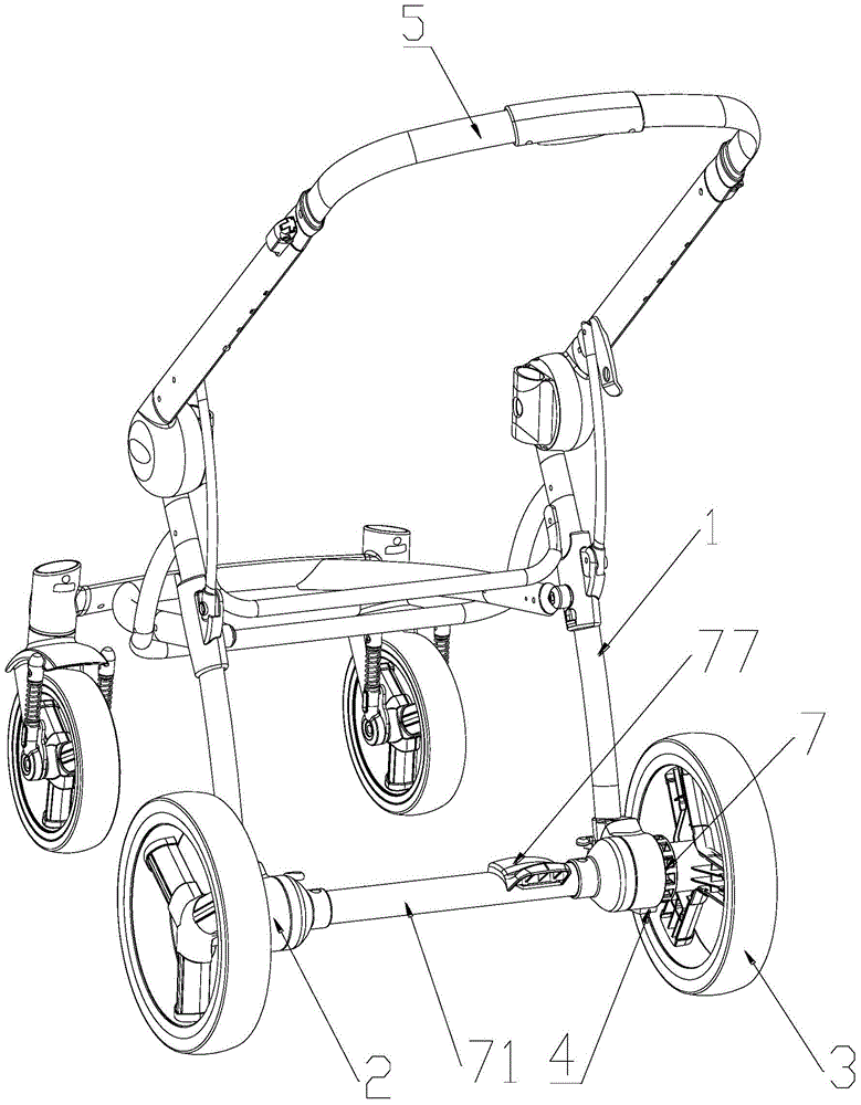 Braking system for baby stroller