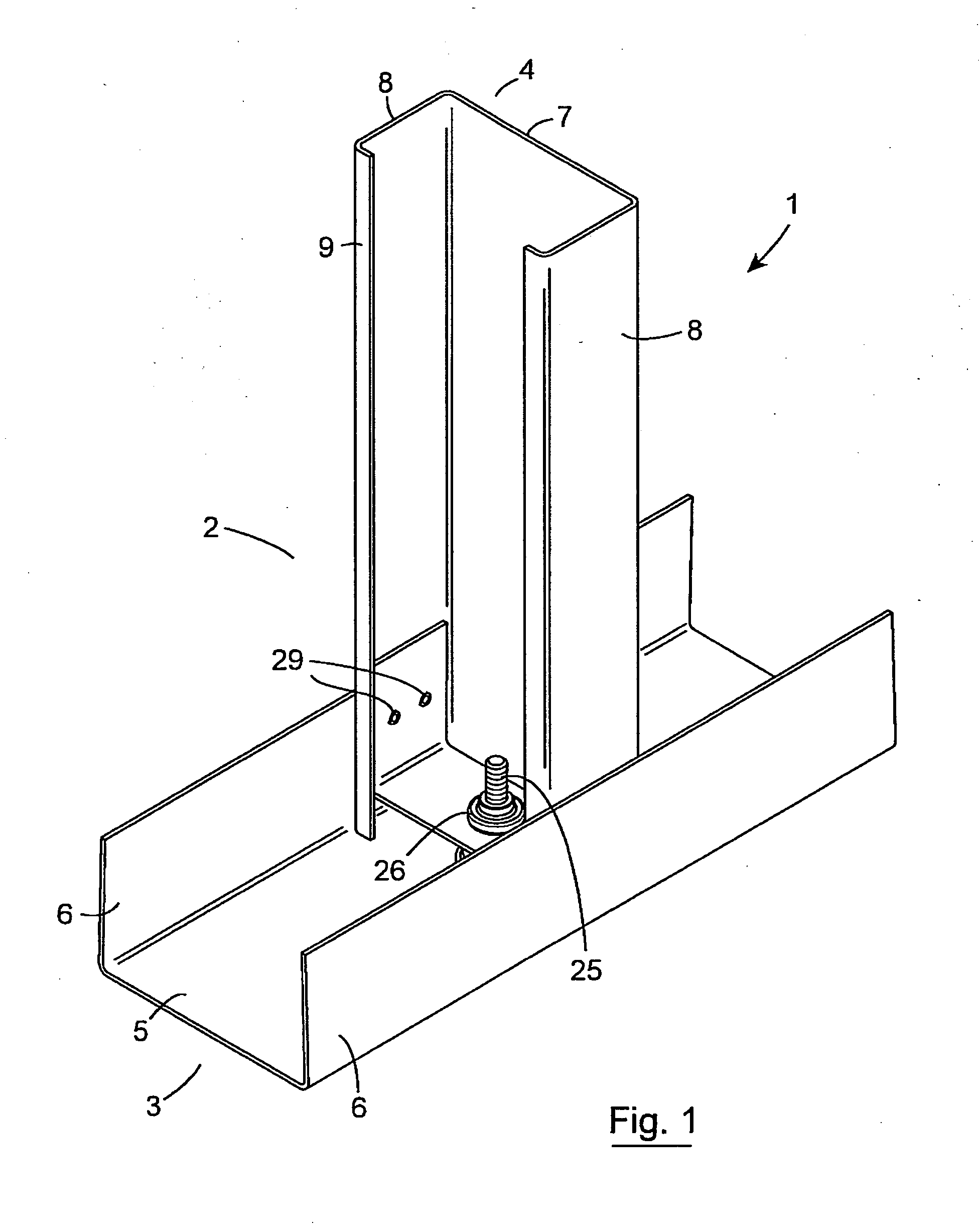 Framing system of studs and rails connected together by  adapter members