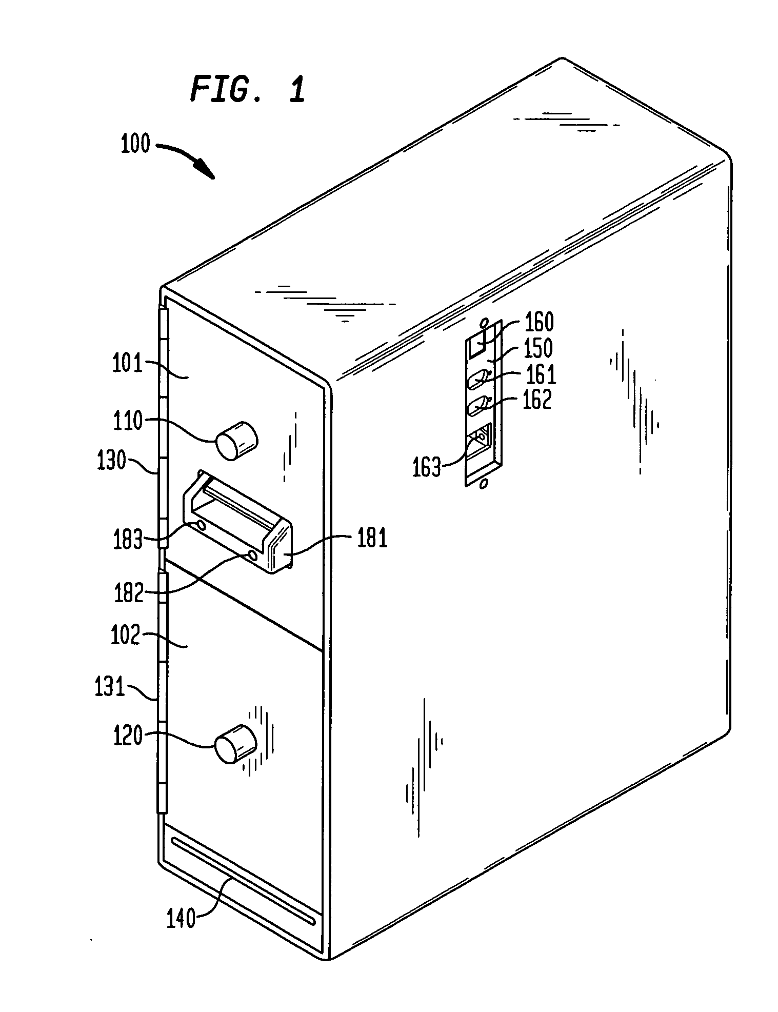 Two door electronic safe