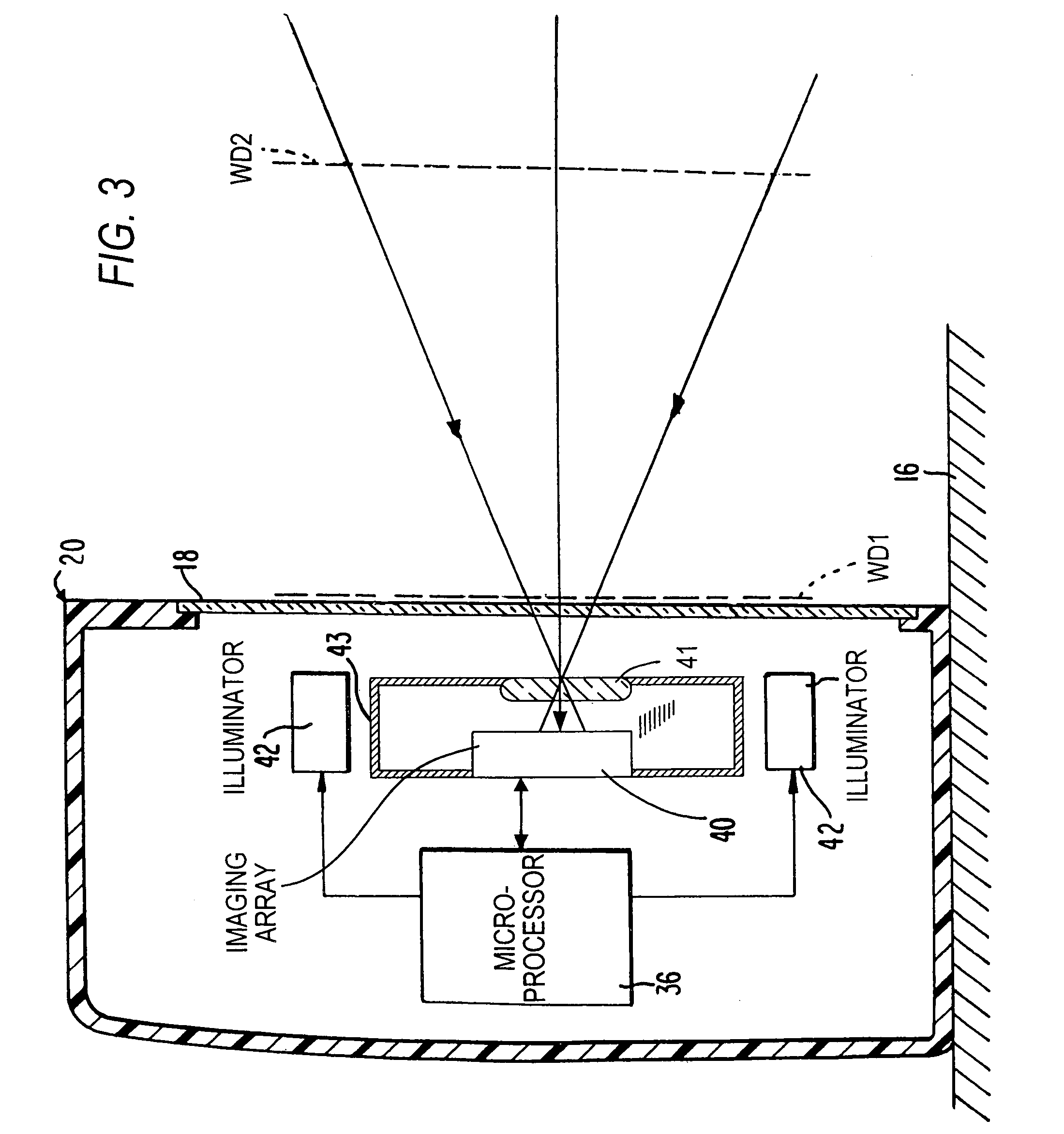 Imaging reader with target proximity sensor